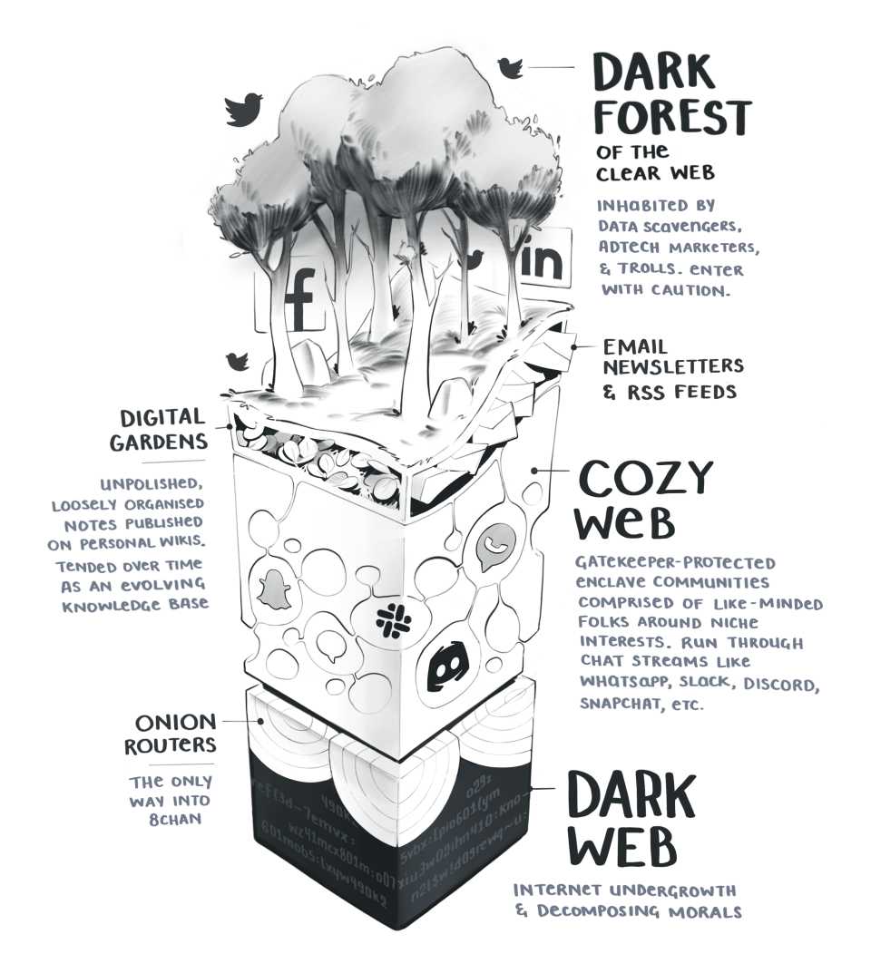 The Dark Forest and the Cozy Web