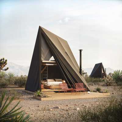 Photo of a glamping tent