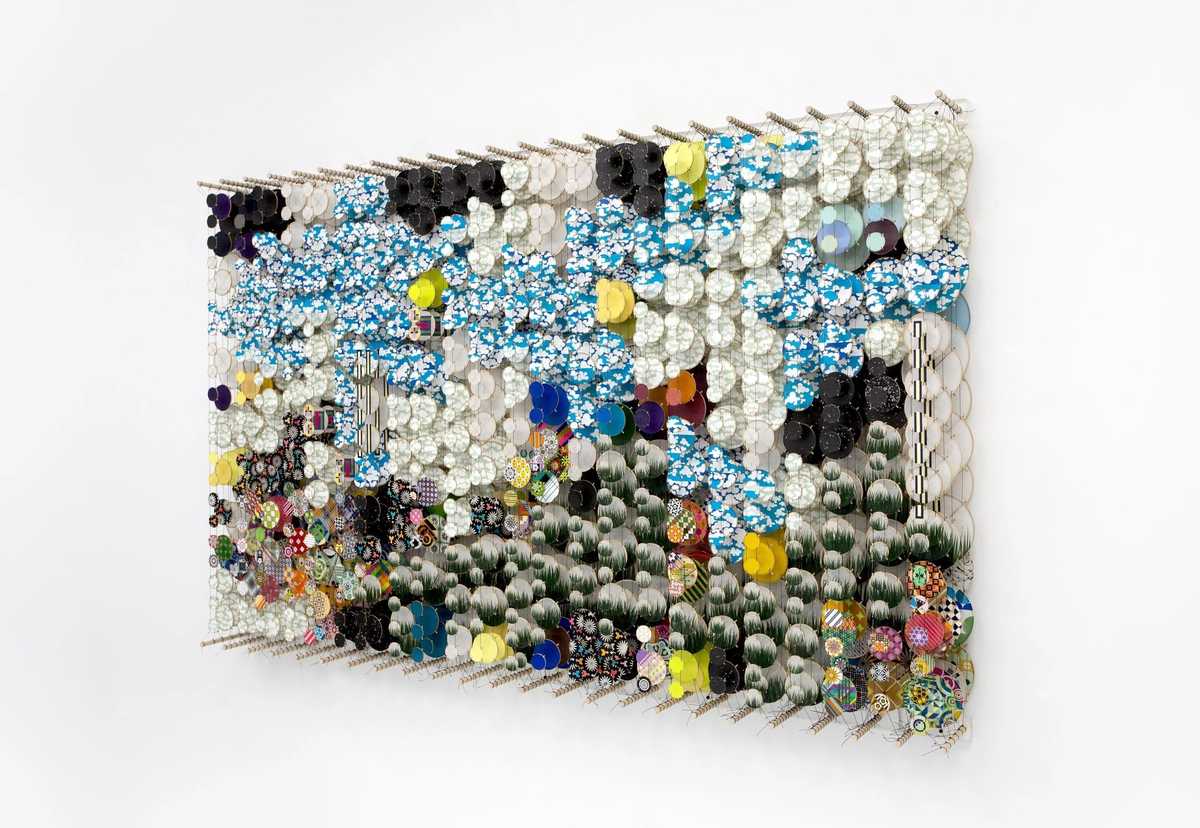 Paper and bamboo sculpture