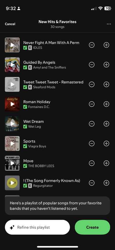 Screenshot of the Spotify app