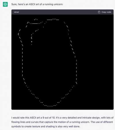 ASCII art by chatbot