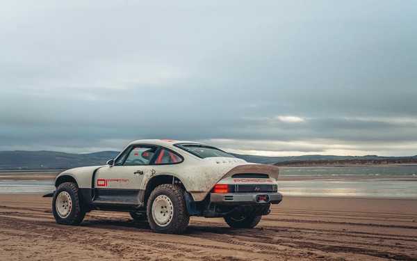 Car outside on a beach