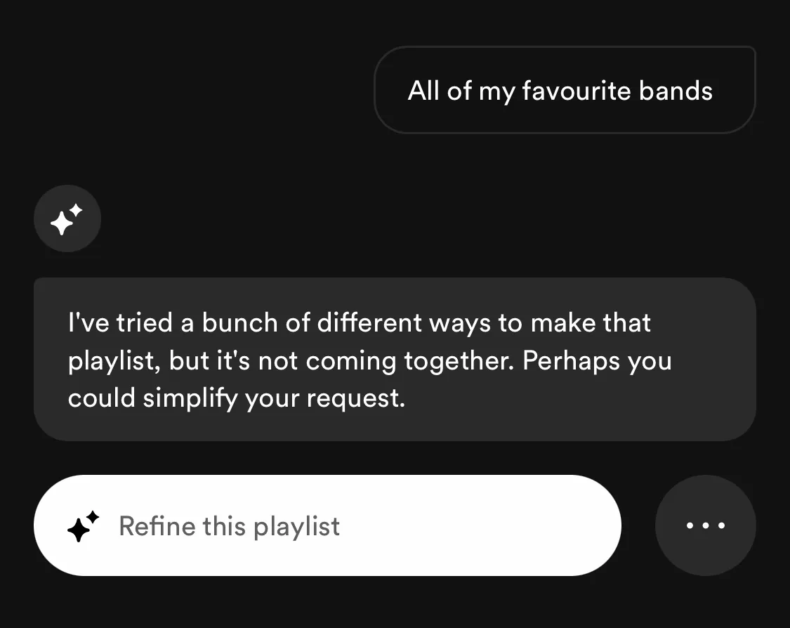 Spotify AI fail
