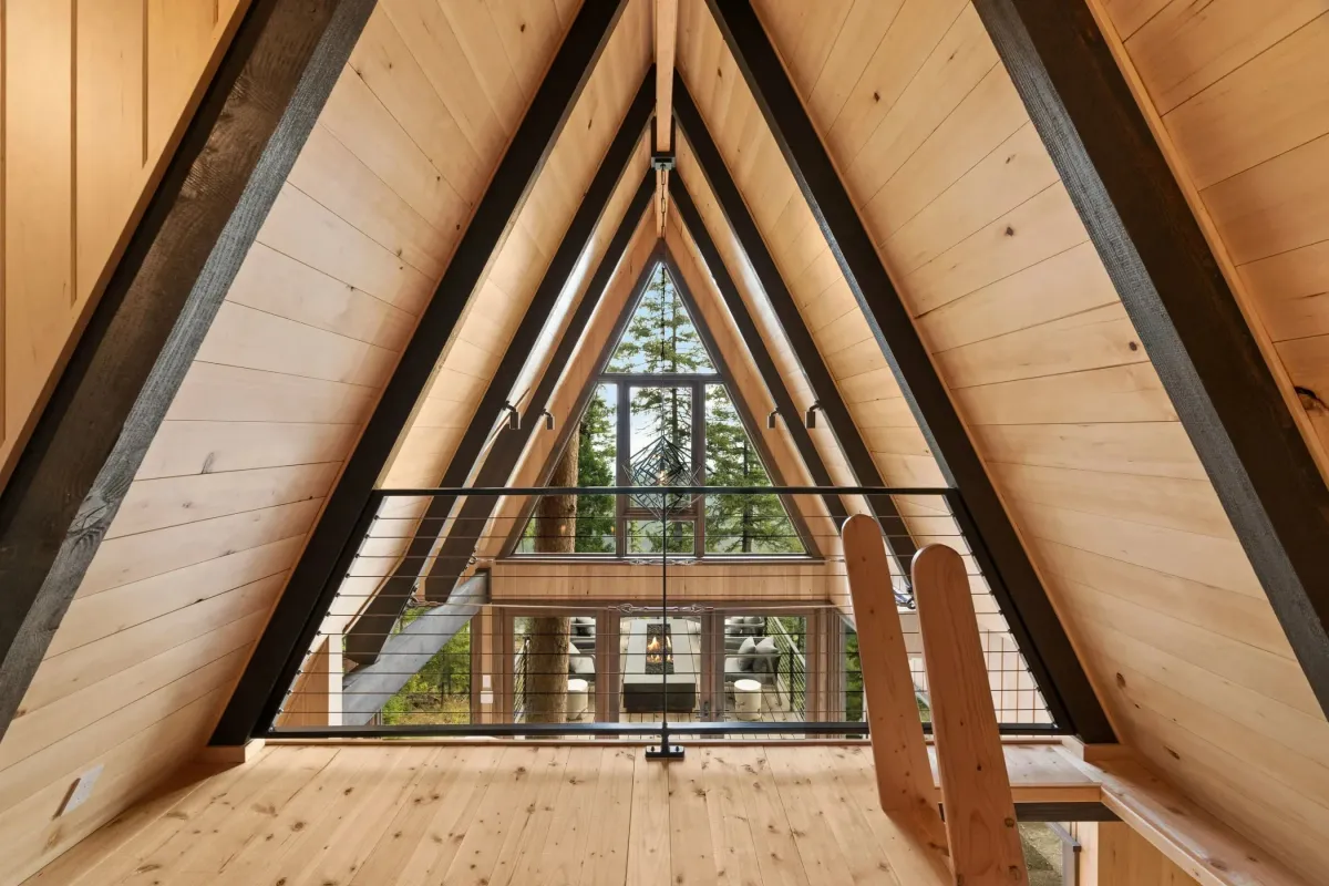 View outside through the roofline