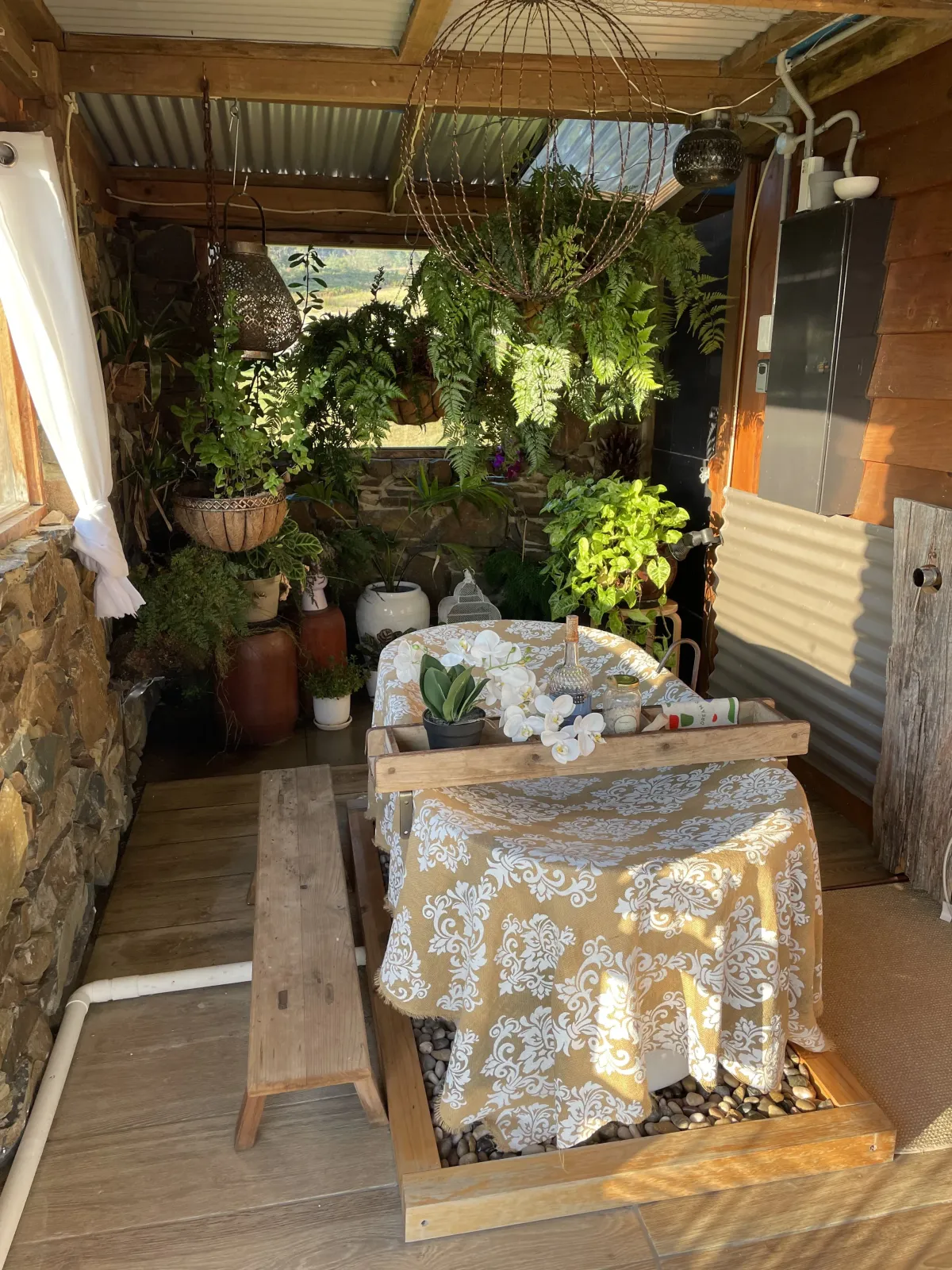 Bathtub on a varanda