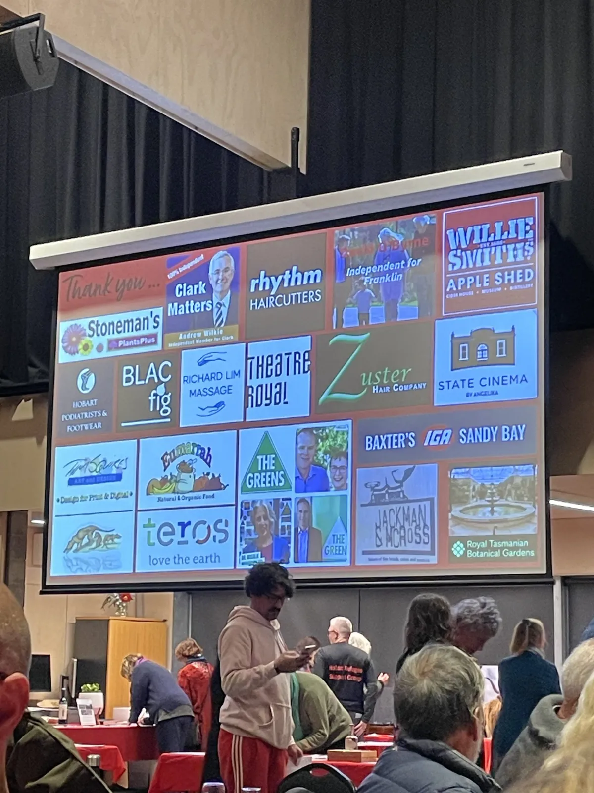 Sponsor sheet from a quiz night