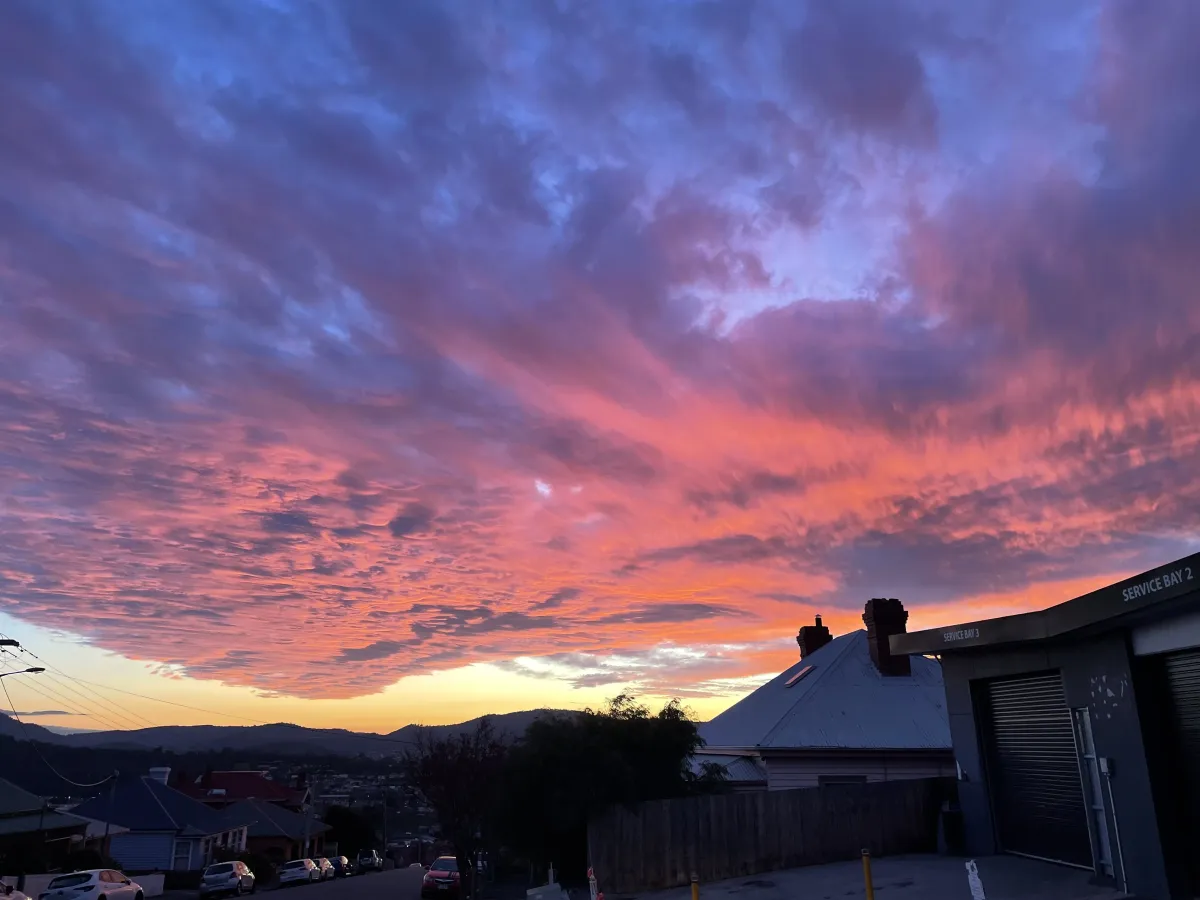 Early morning winter sky