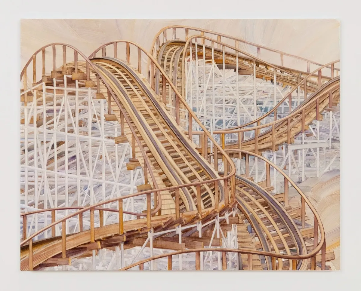 Painting of a roller coaster
