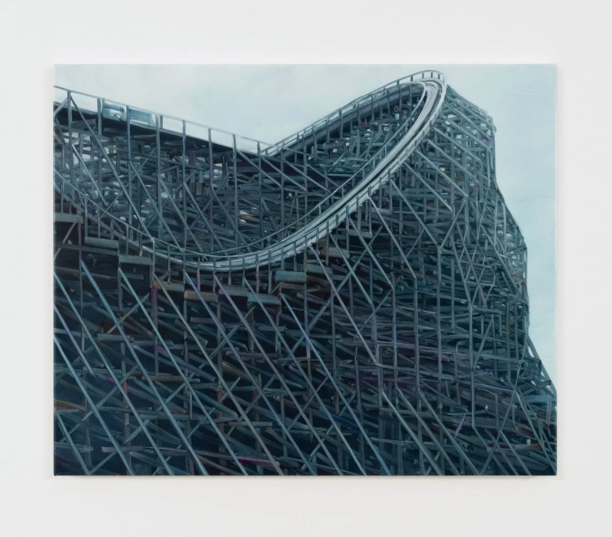 Painting of a roller coaster