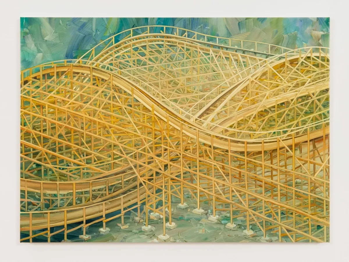 Painting of a roller coaster