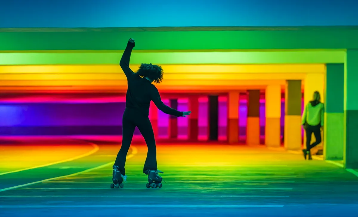 Colourful parking lot